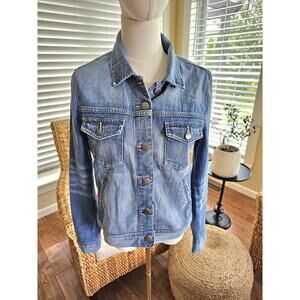 J. Crew Women's Denim Jean Jacket Sz S Metal Buttons Pockets Classic Preppy